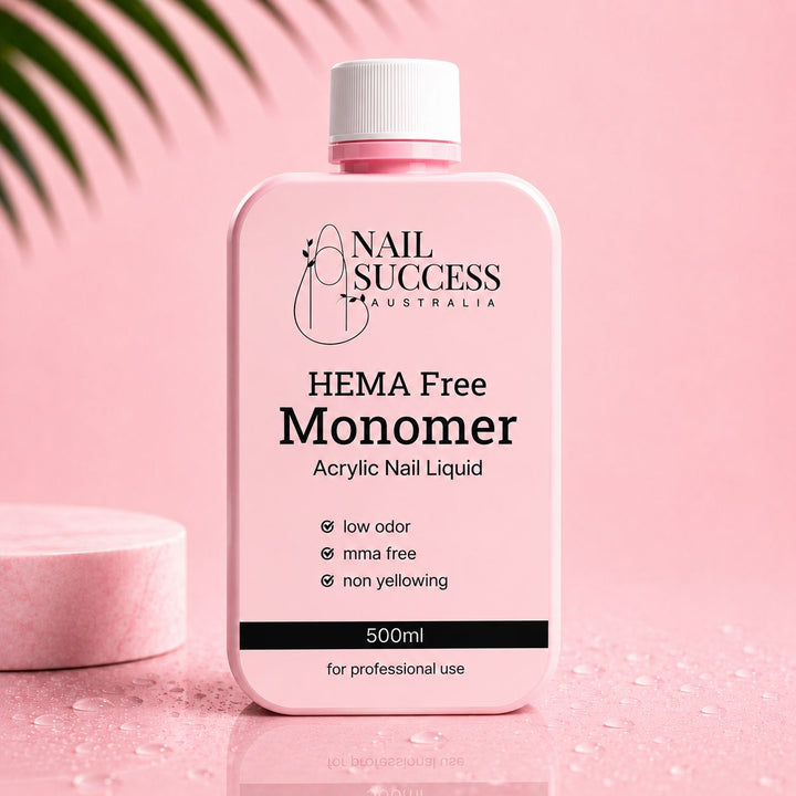 Nail Success Australia HEMA free acrylic nail liquid monomer, 500ml low odor, MMA free and non-yellowing formula