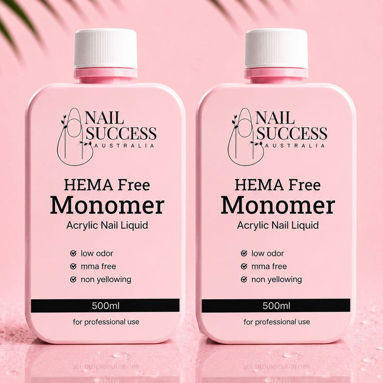 Acrylic nail liquid monomer low odour hema free acrylic liquid NSI Australia 1 ltr 2 x 500ml