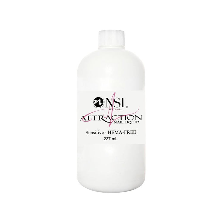 NSI Attraction Sensitive HEMA-Free acrylic nail liquid monomer 237ml bottle.