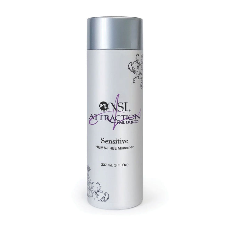 NSI Attraction Sensitive Nail Liquid – HEMA-free acrylic monomer, 237 mL (8 fl oz) bottle