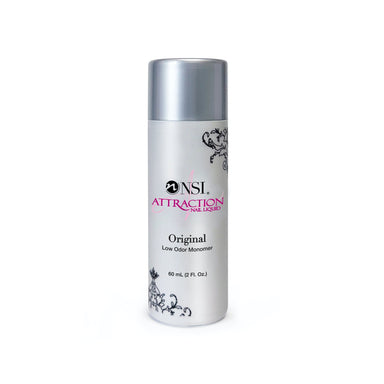 NSI Attraction Nail Liquid Original — low-odor monomer, 60 mL (2 fl oz) bottle for acrylic nails