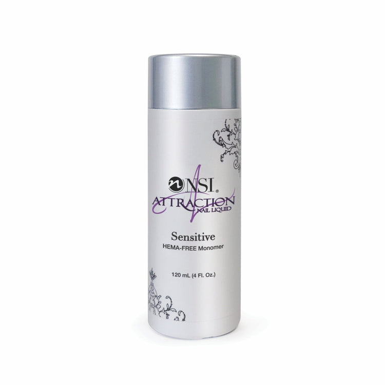 NSI Attraction Sensitive Nail Liquid – HEMA-free acrylic monomer, 120 mL (4 fl oz) bottle