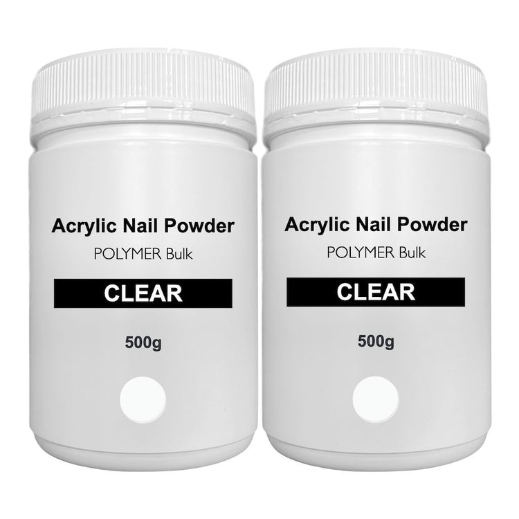 Acrylic Powder Polymer - Bulk SpecialsCLEAR1Kg(2x 500g)