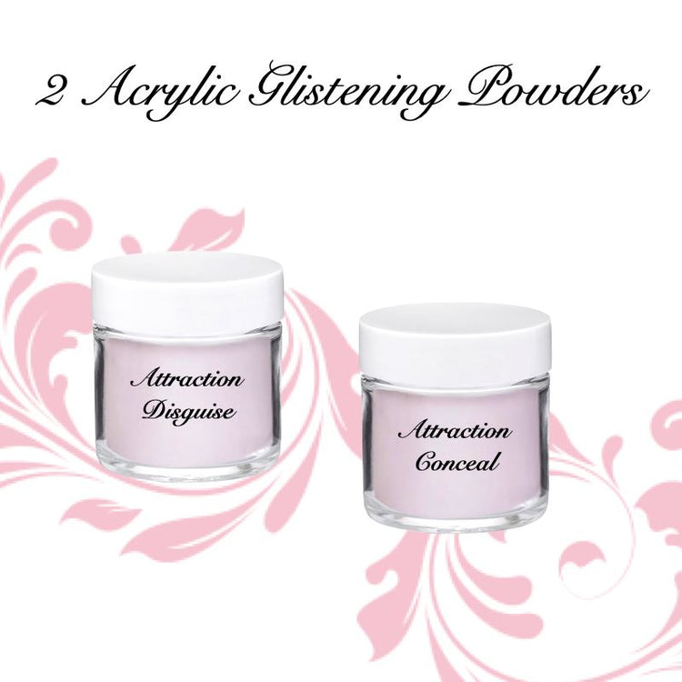 Acrylic Powders 10g Jar Packs2 Glistening(Disguise+Conceal)
