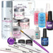 NSI Attraction Original acrylic nail professional kit with monomer, attraction powders, nail tips, primer, glaze gel, brush, files, and prep products