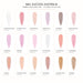 Nail Success Rubber Base Gel HEMA Free - 18 shade collection chart