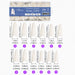 Almond Natural Nail Tips size chart with 12 sizes 0 to 11 and measurements in cm and inches