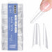 Almond Nail Tips Clear 240pcs box by Nail Success Australia with clear almond tips on white background