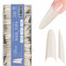Almond Nail Tips Natural 240pcs box by Nail Success Australia with natural almond tips on white background