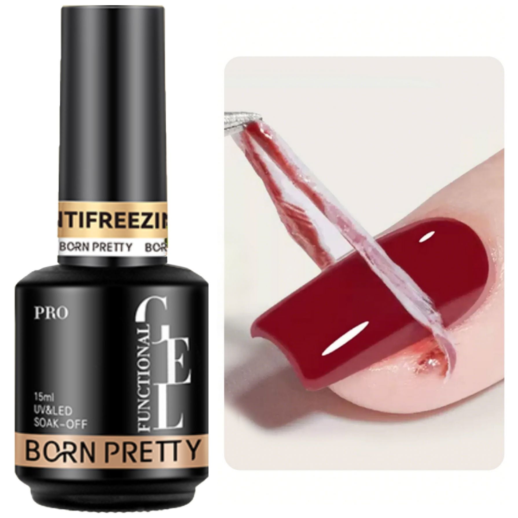 Born Pretty anti-freezing peel off nail latex – 15ml strip cuticle barrier for clean nail art and easy polish cleanup.