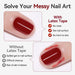 Born Pretty peel off nail latex tape – before and after comparison showing clean manicure with latex barrier vs messy nail art without.