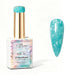 Nail Success Australia Aurora Pearl Gel in Aqua Breeze, shown with aqua blue pearl shimmer swatch and glossy soak-off gel polish finish