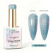 Nail Success Australia Aqua Stardust holographic gel polish with top coat and matte top coat swatches