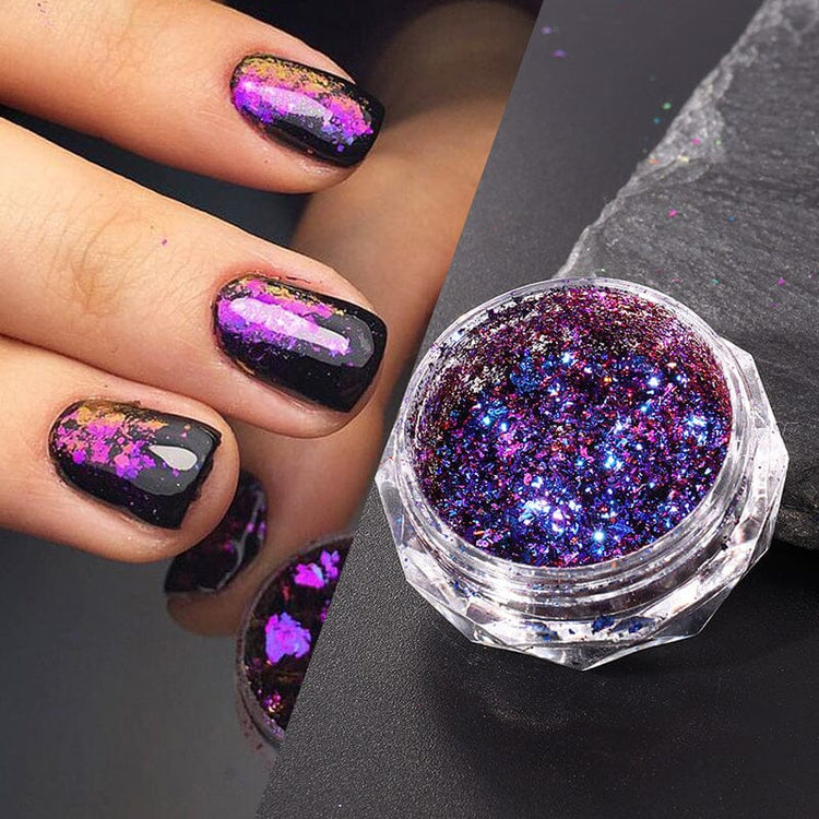 Aurora Chameleon Nail Art Flakes Jar