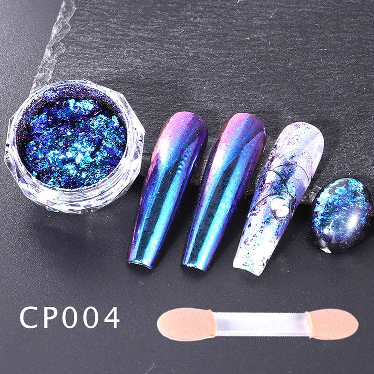 Aurora Chameleon Nail Art Flakes JarCP004