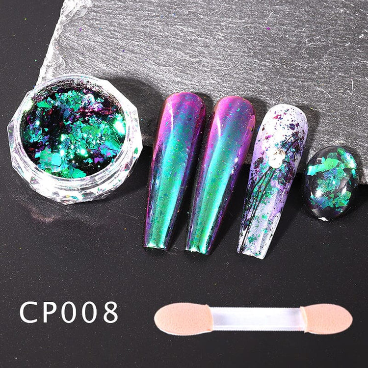 Aurora Chameleon Nail Art Flakes JarCP008