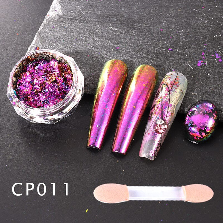 Aurora Chameleon Nail Art Flakes JarCP011