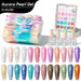 Nail Success Australia Aurora Pearl Gel 24-colour kit with gift box, gel bottles and pearlescent shade chart
