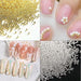Gold and silver caviar bead nail art with pearl flower accents and manicure design samples