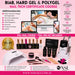 BIAB, hard gel and polygel nail tech certificate course with flexible online training, full professional gel pro kit, UV LED lamp, e-file and nail products included