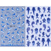Nail Success Australia blue whale ocean nail art sticker pack with two sheets featuring whales, whale sharks, jellyfish, starfish and wave designs
