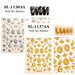 NSI Australia Boho Nail Art Stickers – 2-pack gold SL-1137AA and silver SL-1136AA 5D metallic celestial decal sheets for gel or acrylic nails