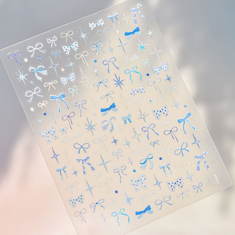 Bows and Stars Nail Art Stickers