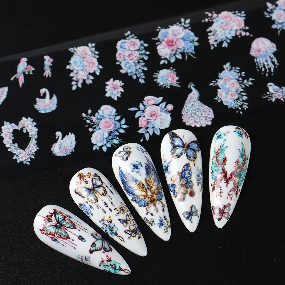 BOX Transfer Foils - Flowers Butterflies ~ 10 ROLLS