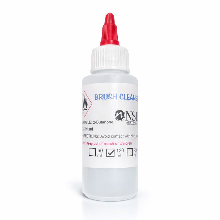 NSI Australia brush cleaner 120ml solvent for cleaning gel and acrylic nail brushes