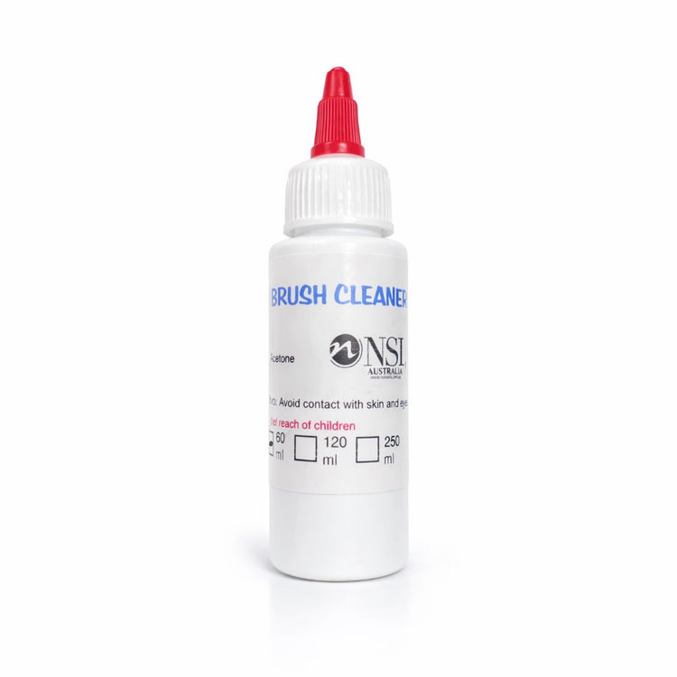 NSI Australia brush cleaner 60ml bottle for cleaning acrylic and gel nail brushes