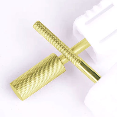 Gold tungsten carbide buffer nail drill bits for acrylic gel removal, smoothing and professional manicure filing
