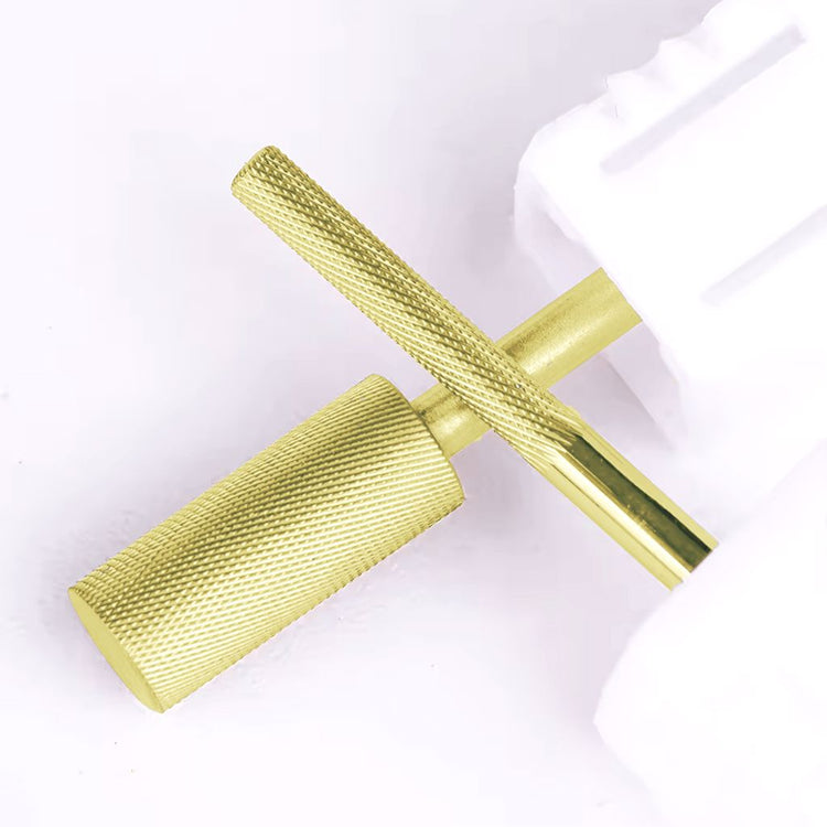 Gold tungsten carbide buffer nail drill bits for acrylic gel removal, smoothing and professional manicure filing