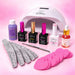 Nail Success Australia Builder Gel Essential Nail Kit HEMA-Free — LED nail lamp, soft pink builder gel, base coat, primer, top coat, cleanser, cuticle oil, files and wipes