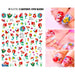 WG270 cartoon mermaid nail art sticker sheet with colourful sea-themed decals and sample manicure photos
