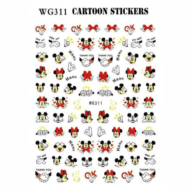 CARTOON Nail Art StickersWG311