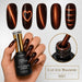 Nail Success Australia Cat Eye Magnetic Gel Polish 007 with orange bronze magnetic shimmer swatches, brush, and bottle