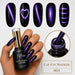 Nail Success Australia Cat Eye Magnetic Gel Polish 004 with purple magnetic shimmer swatches, brush, and bottle