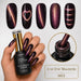 Nail Success Australia Cat Eye Magnetic Gel Polish 003 with purple gold shimmer nail swatches and bottle