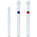 Ceramic cuticle cleaner ball bits set — mini, medium (blue band) and fine (red band)