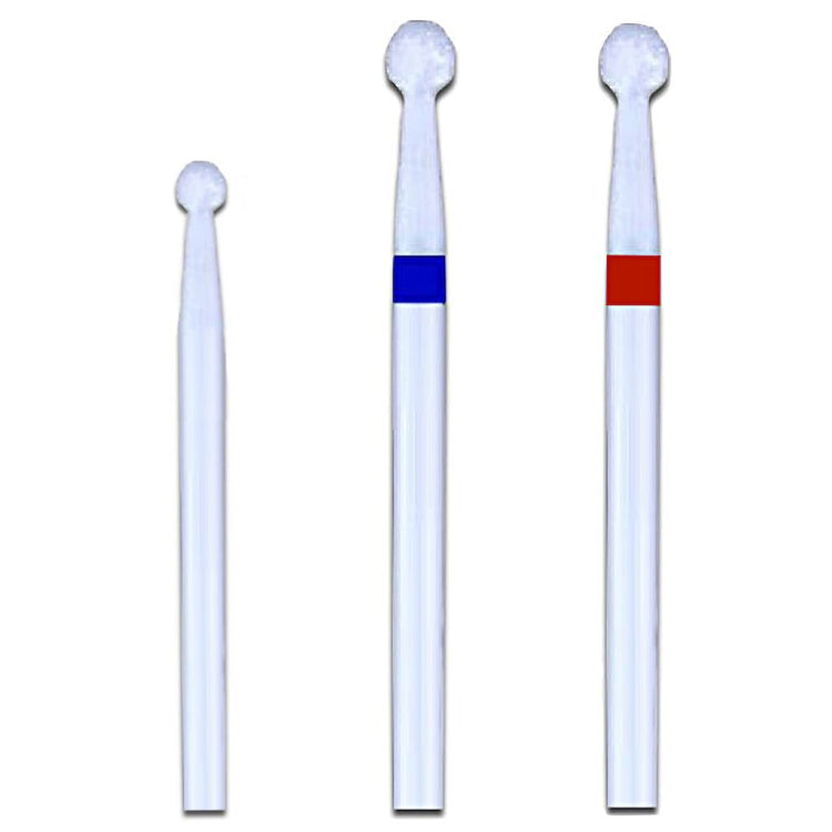 Nail drill ceramic safety ball bits in three sizes for gentle cuticle work