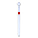 White ceramic cuticle cleaner ball bit, 3mm fine grit (red band) for e-file