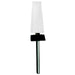 White ceramic cyclone 5-in-1 nail drill bit on metal shank for professional e-file manicures, medium to extra coarse grit.