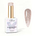 Nail Success Australia Champagne Glare reflective glitter gel polish bottle with glossy champagne nail colour swatch
