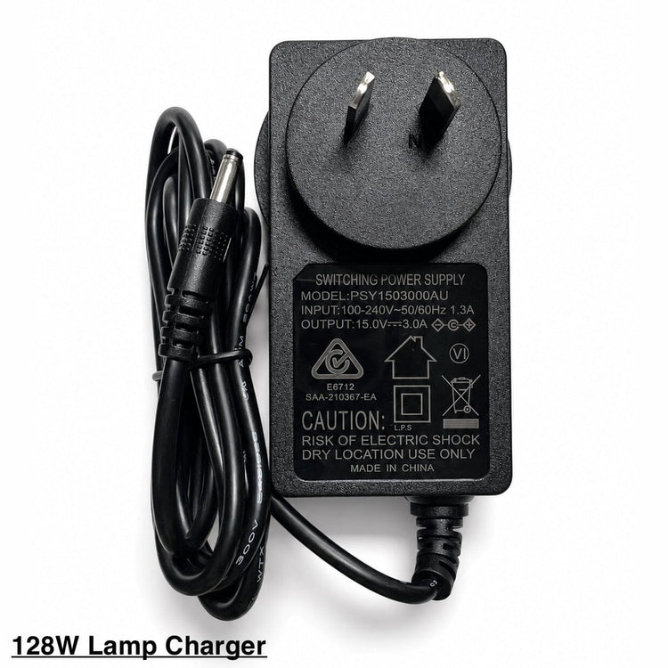 128W nail lamp charger adaptor with AU plug and black power cord for UV LED nail lamp
