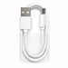White USB-C charging cord with USB-A connector, shown coiled in clear packaging for charging compatible nail drills and salon devices