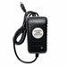Black LED nail lamp adaptor with round connector plug and power cord for compatible UV LED nail lamps and salon manicure equipment