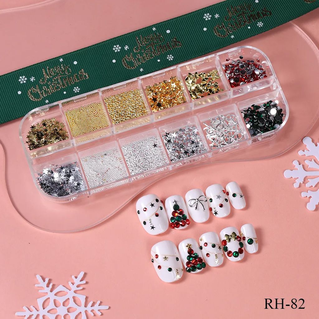 Christmas 3D Nail Charms Tray