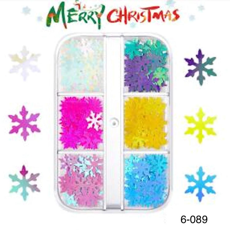 Christmas Nail Art Decoration (6-Grid Tray) - NSI Australia