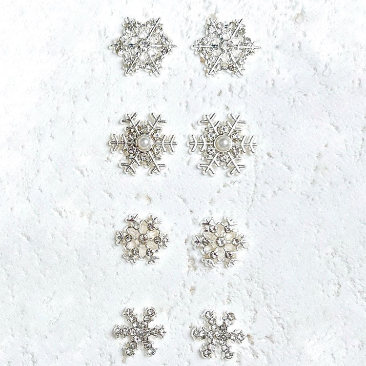 Christmas Snowflake Charms - 2pcs