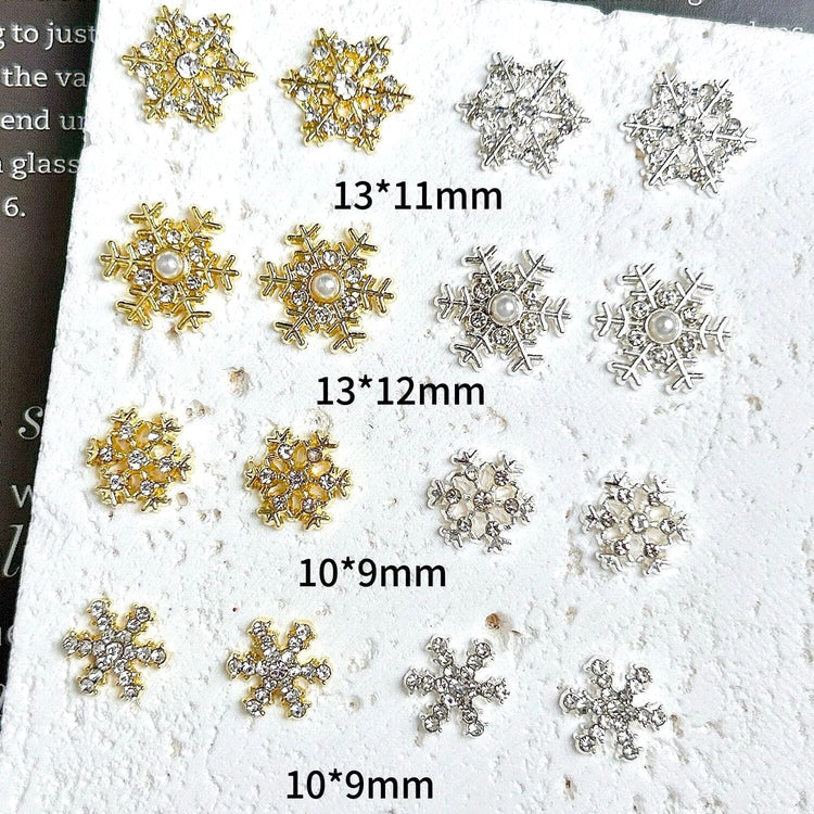 Christmas Snowflake Charms - 2pcs